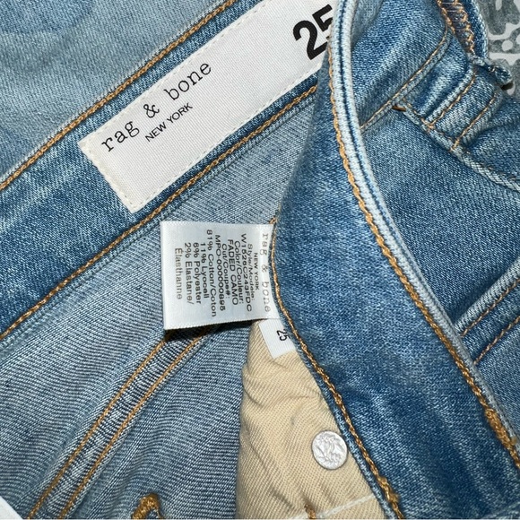 Rag & Bone Cate Mid-Rise Ankle Skinny Jeans. Faded Camo. Size 25. NWT - Picture 4 of 5